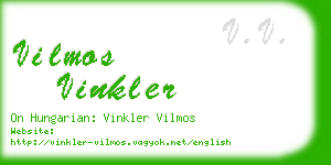 vilmos vinkler business card